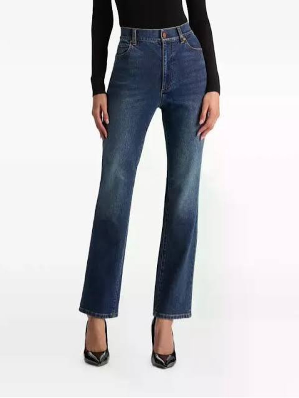 Alice + Olivia Rich Slim Fit Jeans 24 Dark Wash